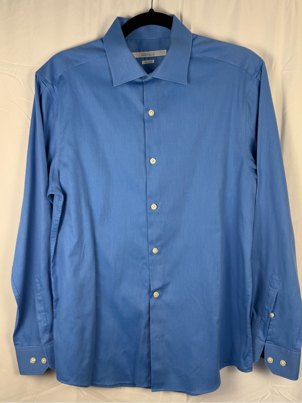 Perry Ellis Portfolio Men’s M 15.5 32/33 Very Slim Fit Dress Shirt